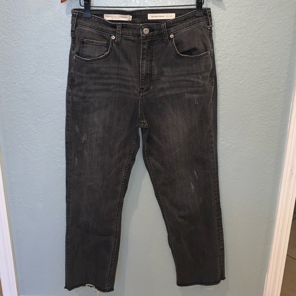 Anthropologie Denim - Anthropologie Pilcro Gray Relaxed Straight Leg Cropped Jeans size 30